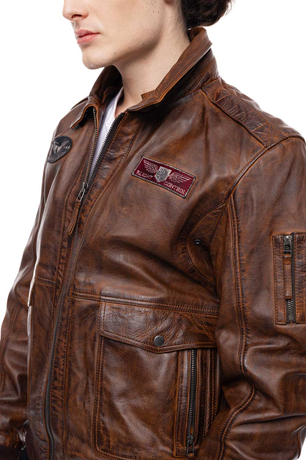 ΔΕΡΜΑΤΙΝΟ ΑΝΔΡΙΚΟ ΜΠΟΥΦΑΝ ΚΩΔΙΚΟΣ:37-M-TOPGUN (BROWN) - Image 9
