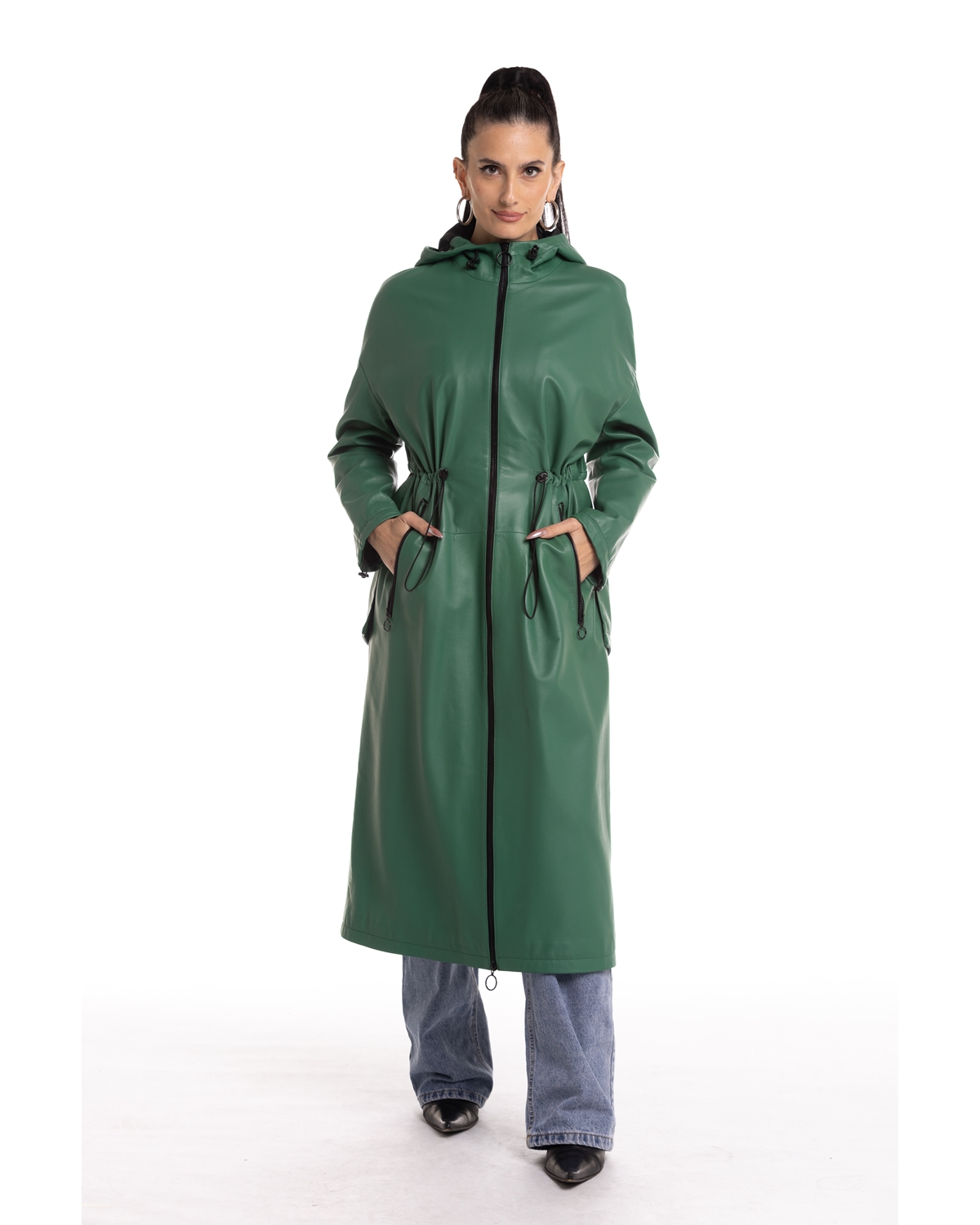 ΔΕΡΜΑΤΙΝΟ ΓΥΝΑΙΚΕΙΟ ΠΑΛΤΟ ΚΩΔΙΚΟΣ: 07-W-B-2188 (GREEN)