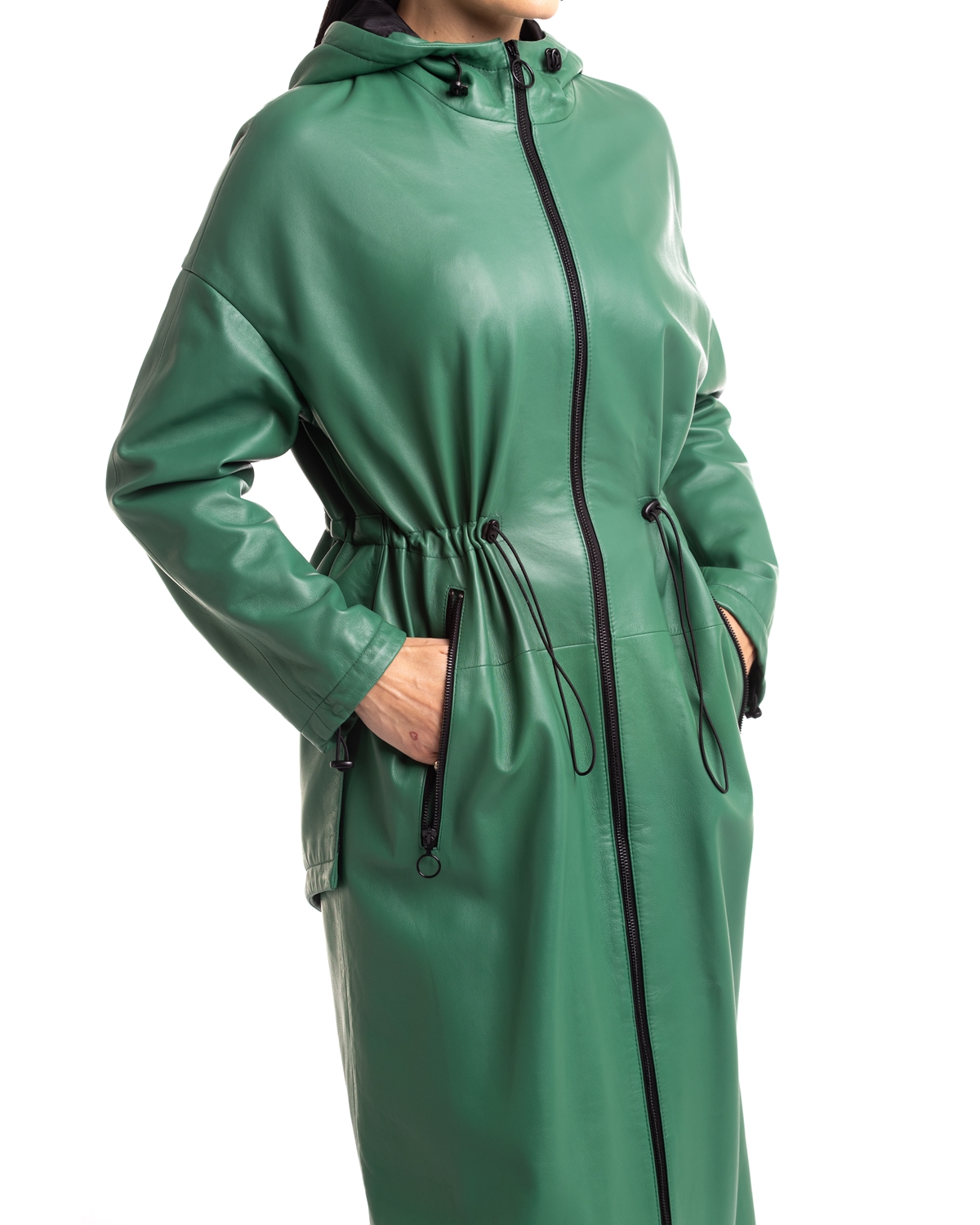 ΔΕΡΜΑΤΙΝΟ ΓΥΝΑΙΚΕΙΟ ΠΑΛΤΟ ΚΩΔΙΚΟΣ: 07-W-B-2188 (GREEN) - Image 5