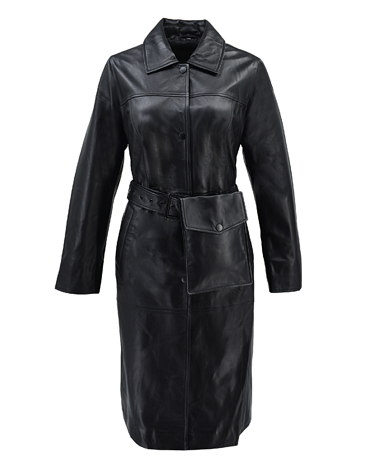 ΔΕΡΜΑΤΙΝΟ ΓΥΝΑΙΚΕΙΟ ΠΑΛΤΟ ΚΩΔΙΚΟΣ: 07-W-B-2204 (BLACK) - Image 9