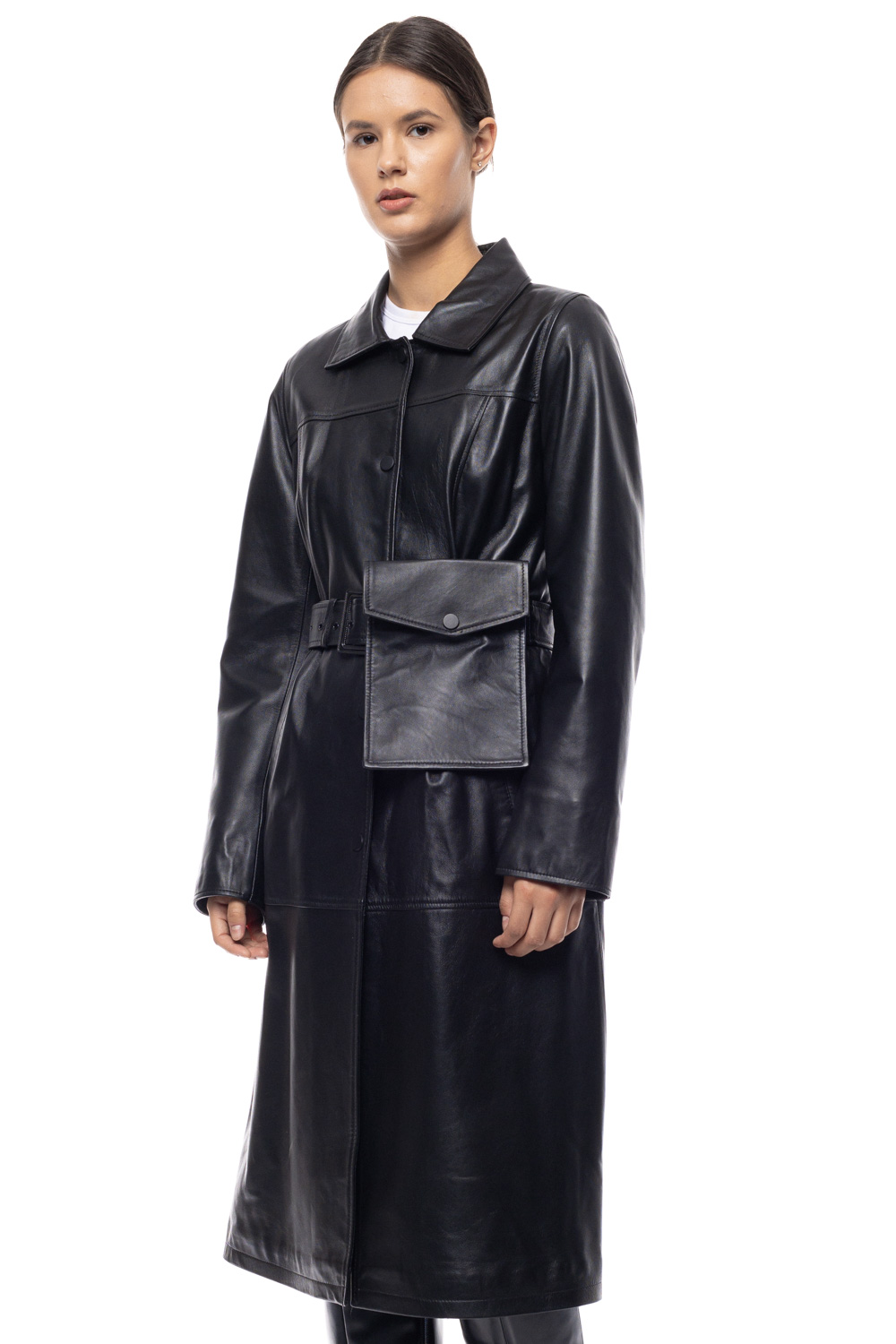ΔΕΡΜΑΤΙΝΟ ΓΥΝΑΙΚΕΙΟ ΠΑΛΤΟ ΚΩΔΙΚΟΣ: 07-W-B-2204 (BLACK) - Image 3