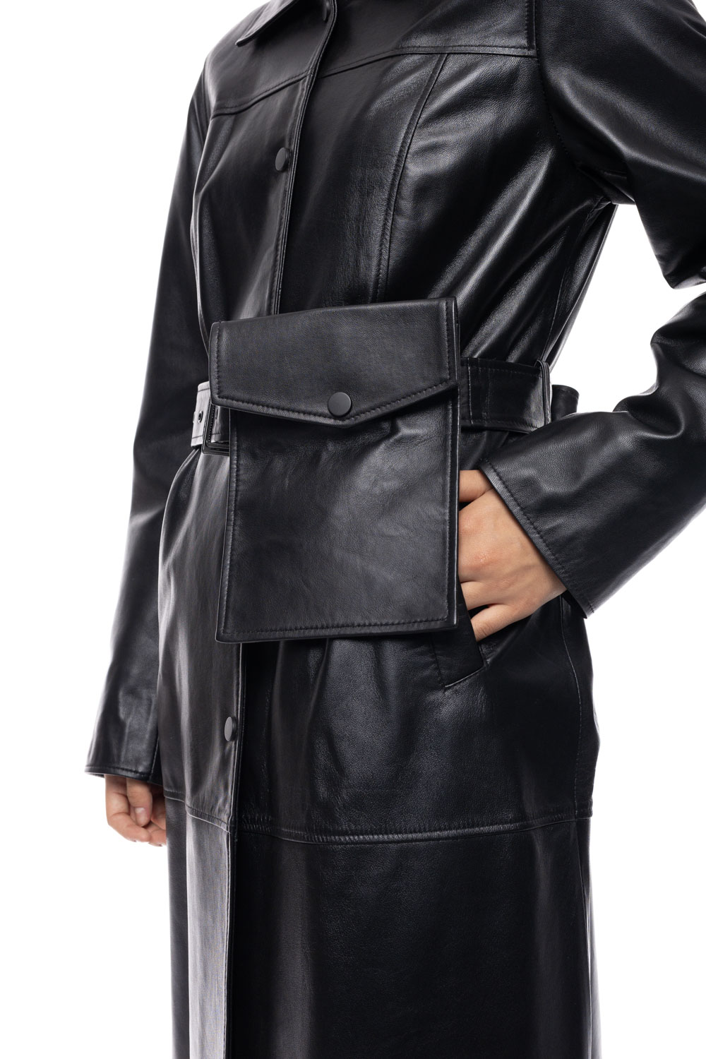 ΔΕΡΜΑΤΙΝΟ ΓΥΝΑΙΚΕΙΟ ΠΑΛΤΟ ΚΩΔΙΚΟΣ: 07-W-B-2204 (BLACK) - Image 6