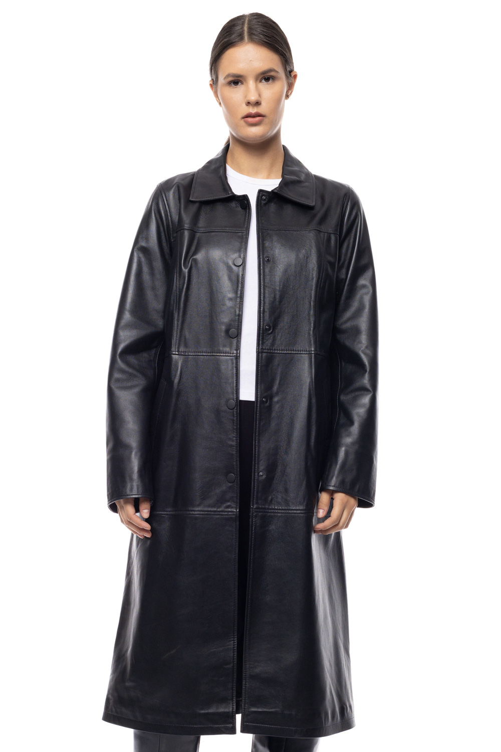 ΔΕΡΜΑΤΙΝΟ ΓΥΝΑΙΚΕΙΟ ΠΑΛΤΟ ΚΩΔΙΚΟΣ: 07-W-B-2204 (BLACK) - Image 7