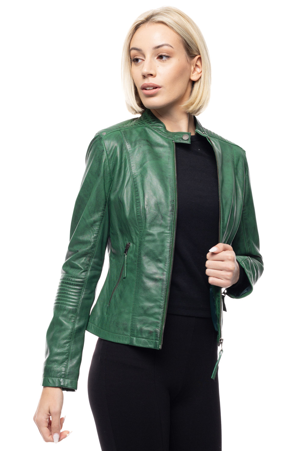 ΔΕΡΜΑΤΙΝΟ ΓΥΝΑΙΚΕΙΟ ΜΠΟΥΦΑΝ ΚΩΔΙΚΟΣ: 49-W-FRANCY (GREEN) - Image 4