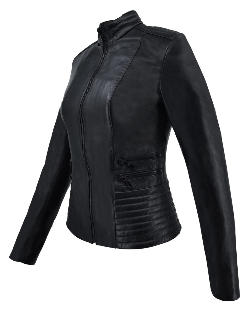 ΔΕΡΜΑΤΙΝΟ ΓΥΝΑΙΚΕΙΟ ΜΠΟΥΦΑΝ ΚΩΔΙΚΟΣ: 47S-W-FOUR-ZIP (BLACK) - Image 6