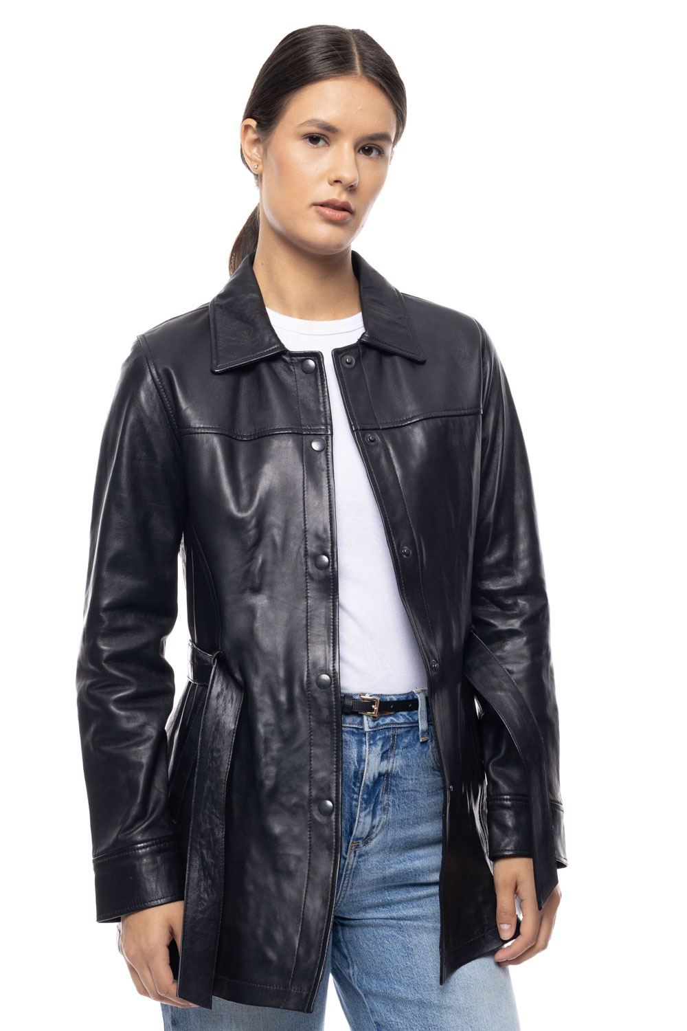 ΔΕΡΜΑΤΙΝΟ ΓΥΝΑΙΚΕΙΑ ΖΑΚΕΤΑ ΚΩΔΙΚΟΣ: 49-W-ASPA (BLACK) - Image 5