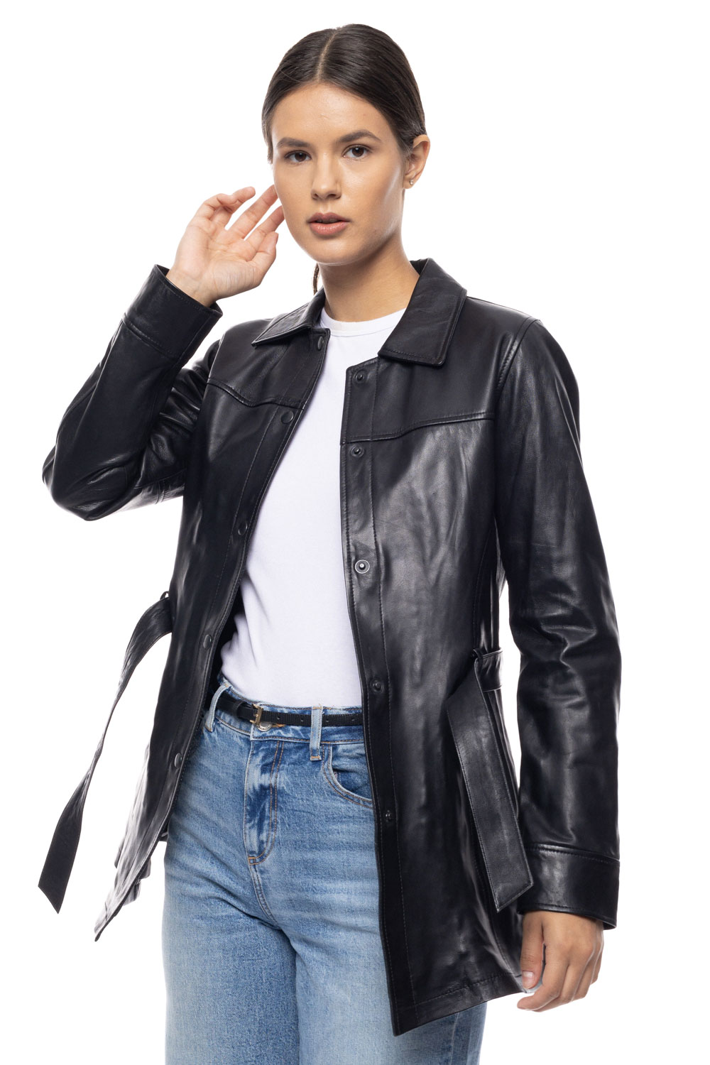 ΔΕΡΜΑΤΙΝΟ ΓΥΝΑΙΚΕΙΑ ΖΑΚΕΤΑ ΚΩΔΙΚΟΣ: 49-W-ASPA (BLACK) - Image 6