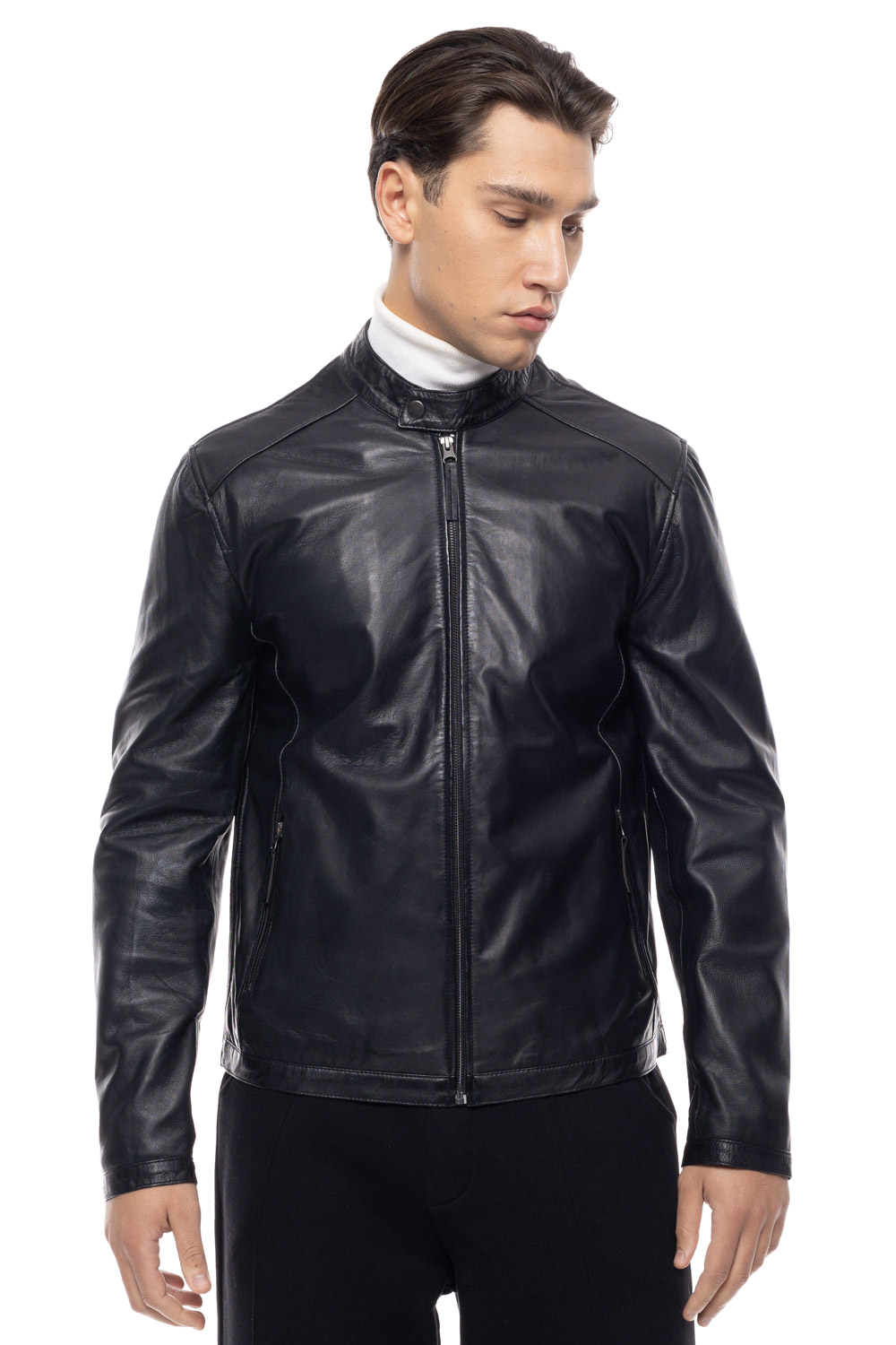 ΔΕΡΜΑΤΙΝΟ ΑΝΔΡΙΚΟ ΜΠΟΥΦΑΝ ΚΩΔΙΚΟΣ: 49-M-9299 (BLACK) - Image 3