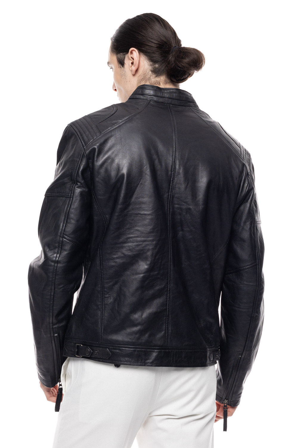 ΔΕΡΜΑΤΙΝΟ ΑΝΔΡΙΚΟ ΜΠΟΥΦΑΝ ΚΩΔΙΚΟΣ: 49-M-AARON (BLACK) - Image 6