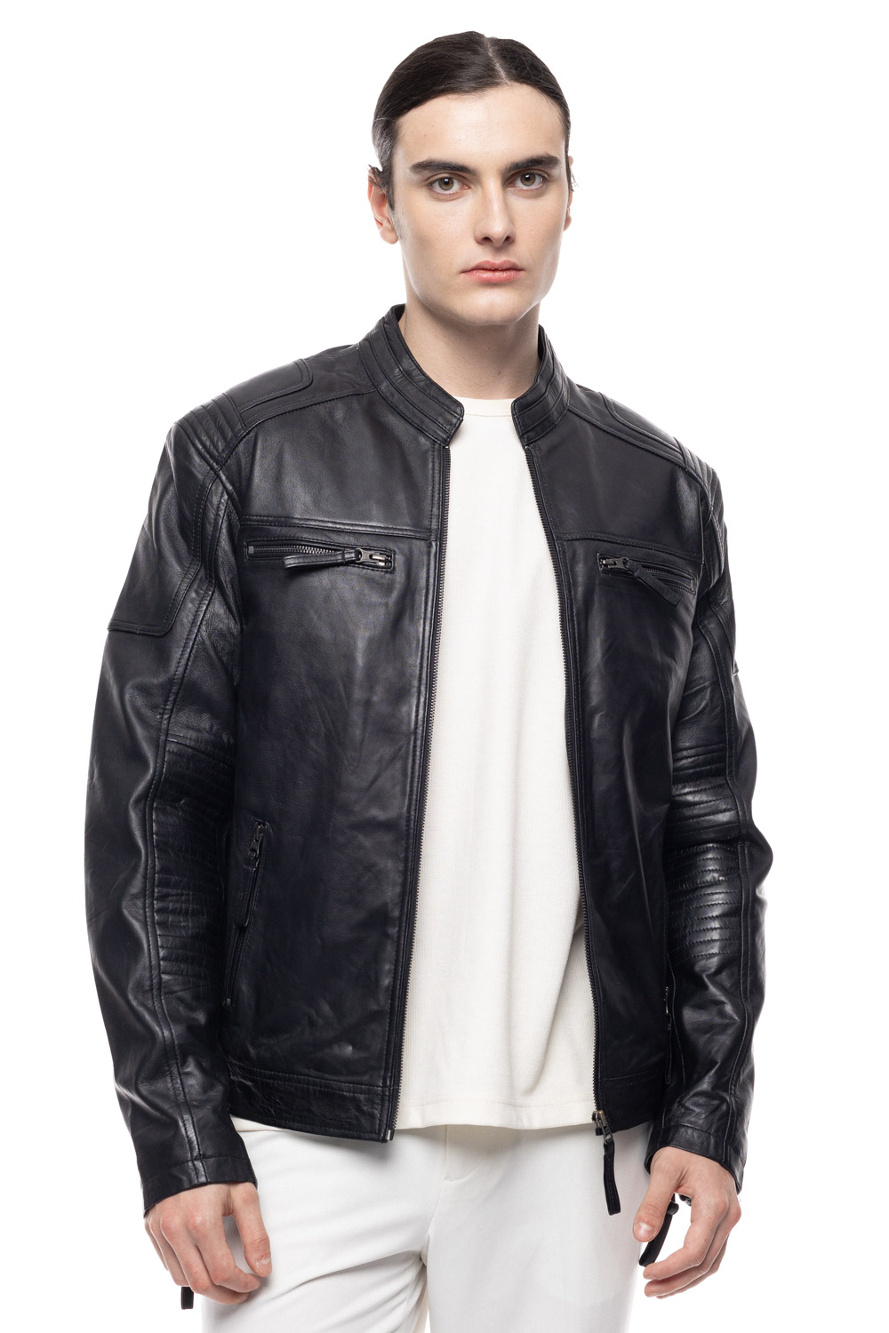 ΔΕΡΜΑΤΙΝΟ ΑΝΔΡΙΚΟ ΜΠΟΥΦΑΝ ΚΩΔΙΚΟΣ: 49-M-AARON (BLACK) - Image 7