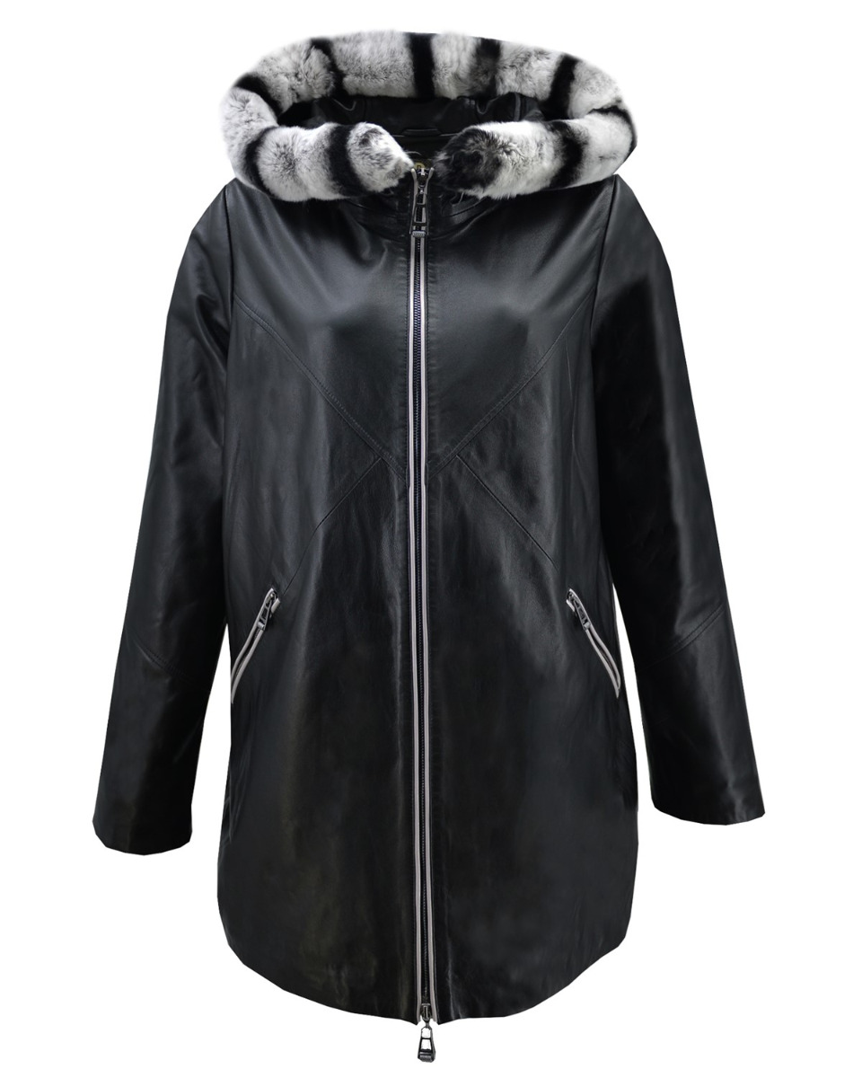 ΔΕΡΜΑΤΙΝΗ ΓΥΝΑΙΚΕΙΑ ΖΑΚΕΤΑ ΚΩΔΙΚΟΣ: 52S-W-MIR3 (BLACK) - Image 5