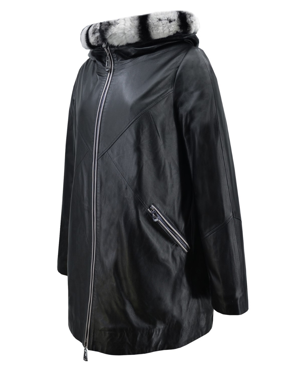 ΔΕΡΜΑΤΙΝΗ ΓΥΝΑΙΚΕΙΑ ΖΑΚΕΤΑ ΚΩΔΙΚΟΣ: 52S-W-MIR3 (BLACK) - Image 7