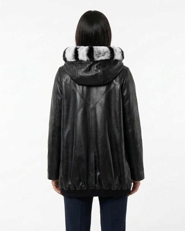 ΔΕΡΜΑΤΙΝΗ ΓΥΝΑΙΚΕΙΑ ΖΑΚΕΤΑ ΚΩΔΙΚΟΣ: 52S-W-MIR3 (BLACK) - Image 4