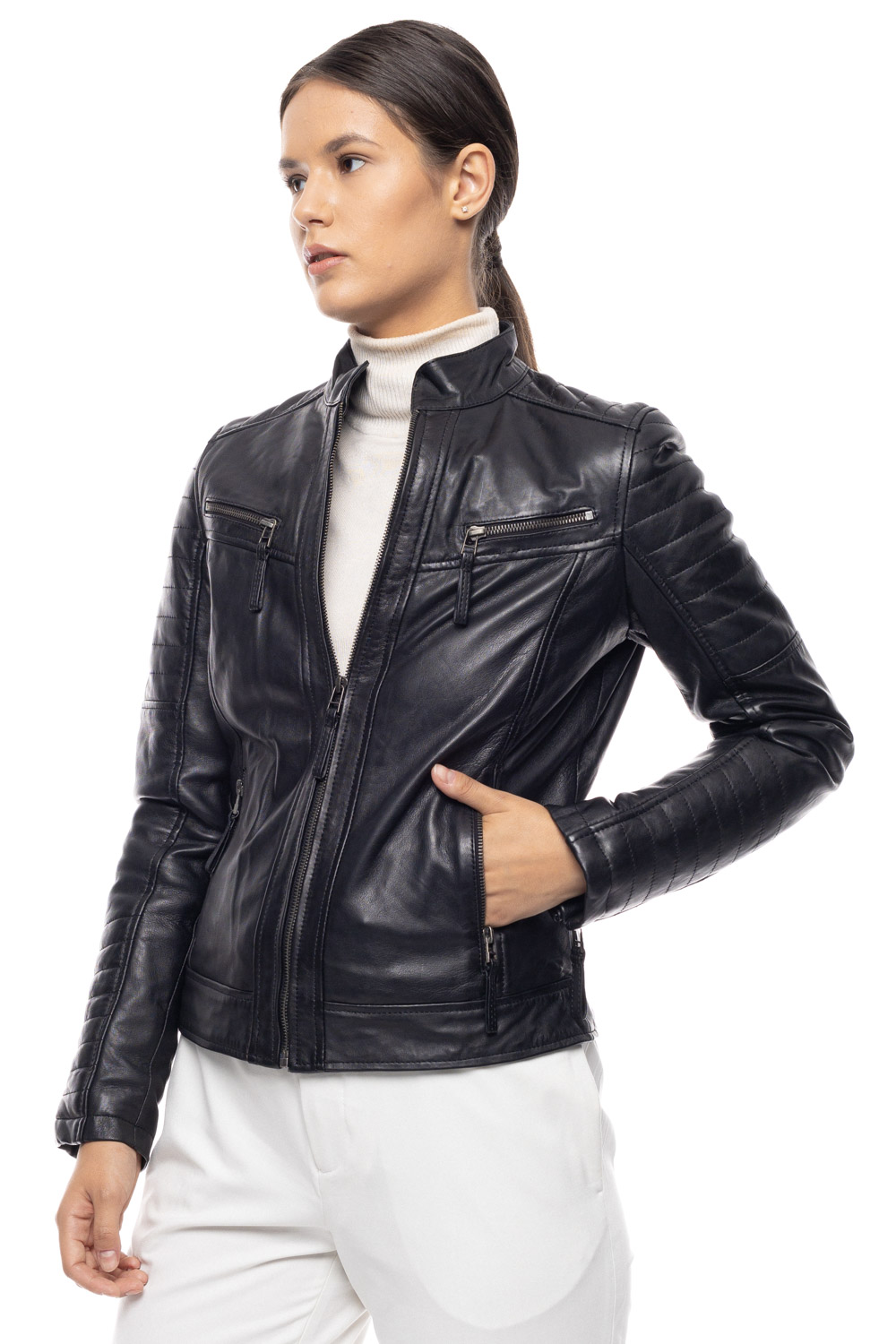 ΔΕΡΜΑΤΙΝΟ ΓΥΝΑΙΚΕΙΟ ΜΠΟΥΦΑΝ ΚΩΔΙΚΟΣ: 49-W-GIZELA (BLACK) - Image 3