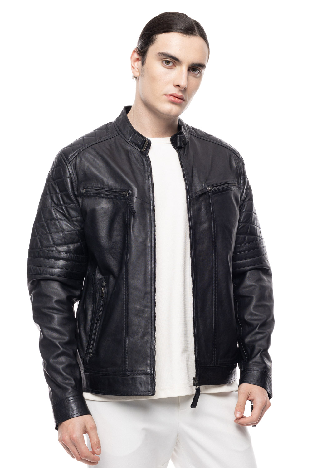 ΔΕΡΜΑΤΙΝΟ ΑΝΔΡΙΚΟ ΜΠΟΥΦΑΝ ΚΩΔΙΚΟΣ: 49-M-0123 (BLACK) - Image 3