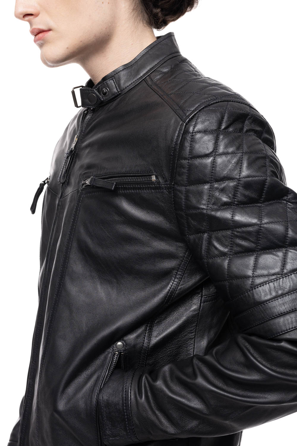 ΔΕΡΜΑΤΙΝΟ ΑΝΔΡΙΚΟ ΜΠΟΥΦΑΝ ΚΩΔΙΚΟΣ: 49-M-0123 (BLACK) - Image 7