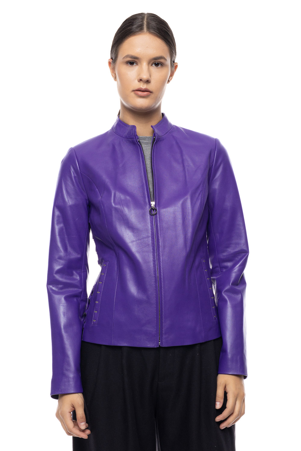 ΔΕΡΜΑΤΙΝΟ ΓΥΝΑΙΚΕΙΟ ΜΠΟΥΦΑΝ ΚΩΔΙΚΟΣ: 07-W-HARI (PURPLE) - Image 3