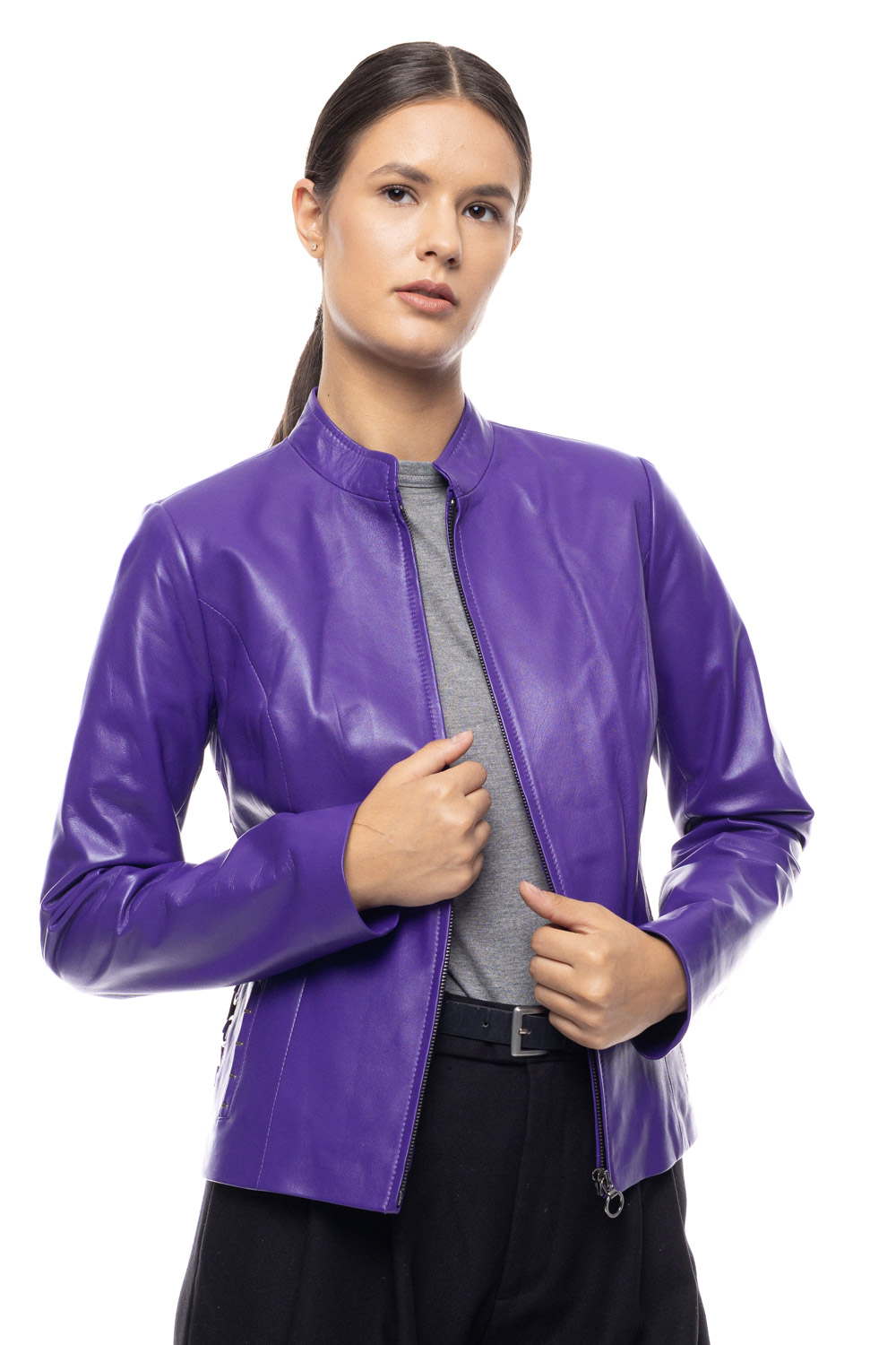 ΔΕΡΜΑΤΙΝΟ ΓΥΝΑΙΚΕΙΟ ΜΠΟΥΦΑΝ ΚΩΔΙΚΟΣ: 07-W-HARI (PURPLE) - Image 5
