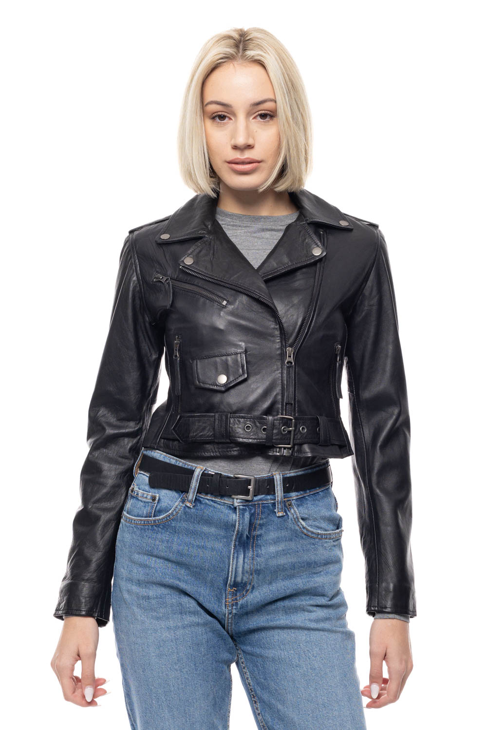 ΔΕΡΜΑΤΙΝΟ ΓΥΝΑΙΚΕΙΟ ΜΠΟΥΦΑΝ ΚΩΔΙΚΟΣ: 49-W-TANIA-SHORT (BLACK)