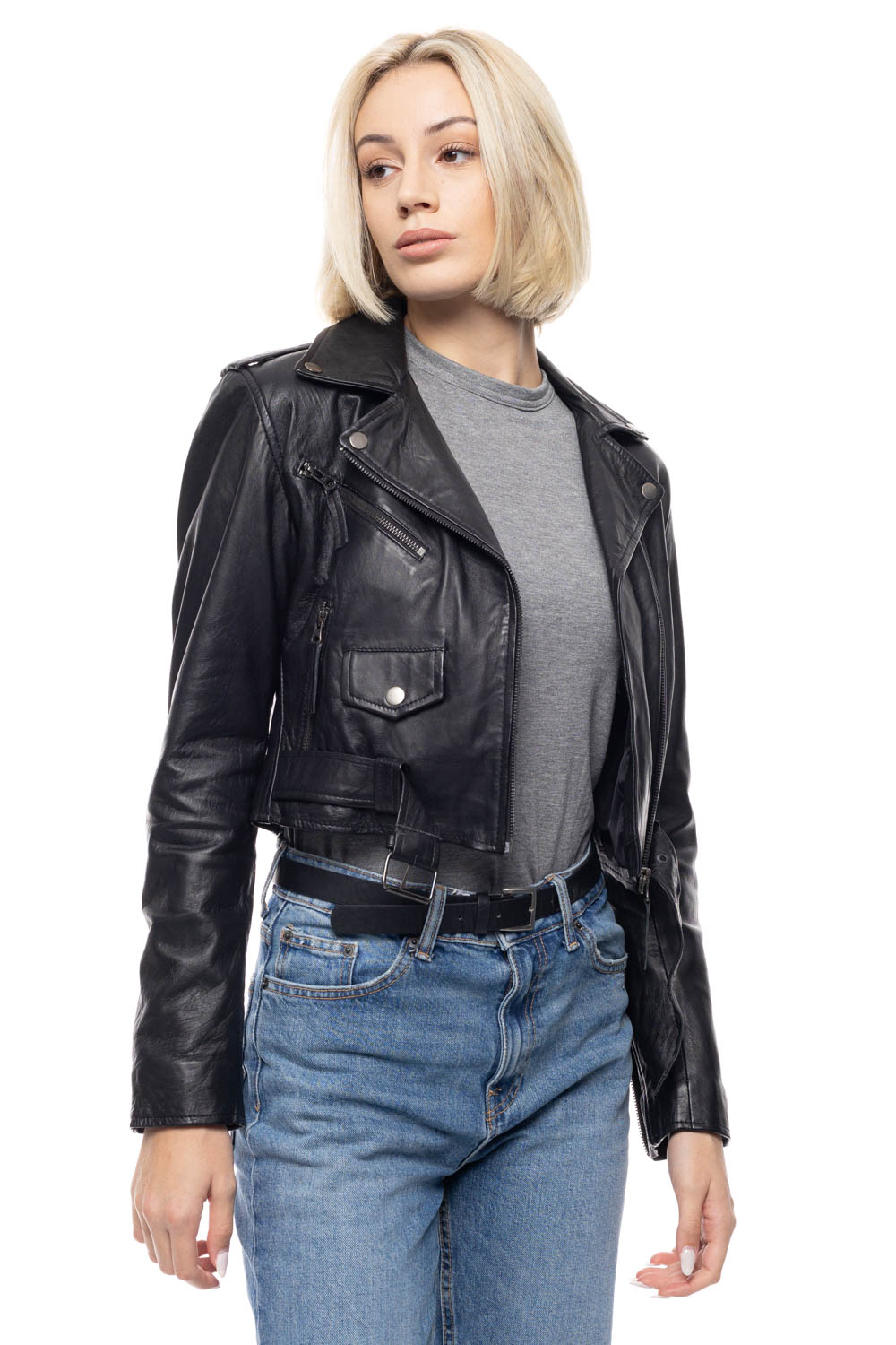 ΔΕΡΜΑΤΙΝΟ ΓΥΝΑΙΚΕΙΟ ΜΠΟΥΦΑΝ ΚΩΔΙΚΟΣ: 49-W-TANIA-SHORT (BLACK) - Image 8
