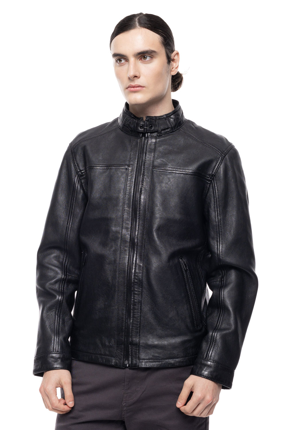 ΔΕΡΜΑΤΙΝΟ ΑΝΔΡΙΚΟ ΜΠΟΥΦΑΝ ΚΩΔΙΚΟΣ: 61-M-1118 (BLACK)