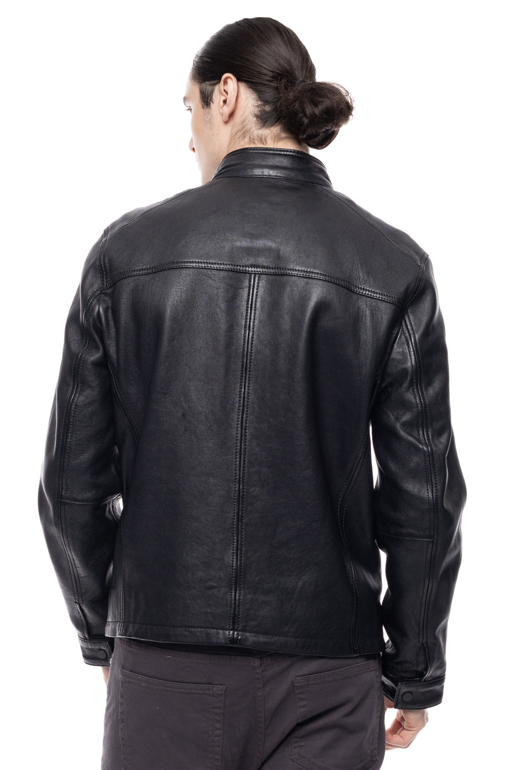 ΔΕΡΜΑΤΙΝΟ ΑΝΔΡΙΚΟ ΜΠΟΥΦΑΝ ΚΩΔΙΚΟΣ: 61-M-1118 (BLACK) - Image 4