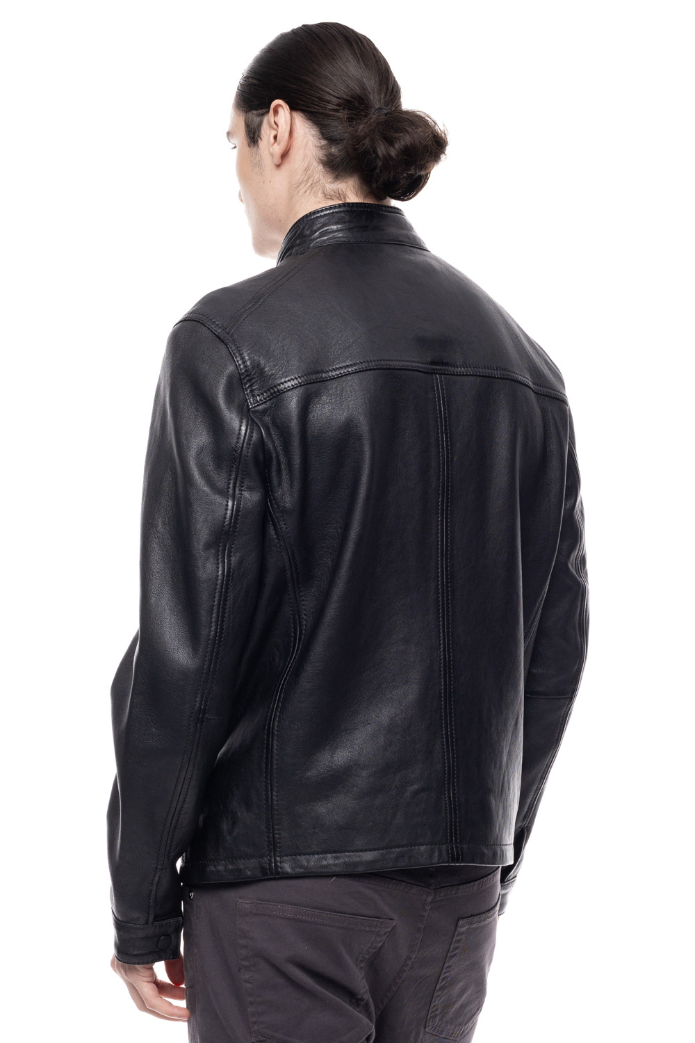 ΔΕΡΜΑΤΙΝΟ ΑΝΔΡΙΚΟ ΜΠΟΥΦΑΝ ΚΩΔΙΚΟΣ: 61-M-1118 (BLACK) - Image 5