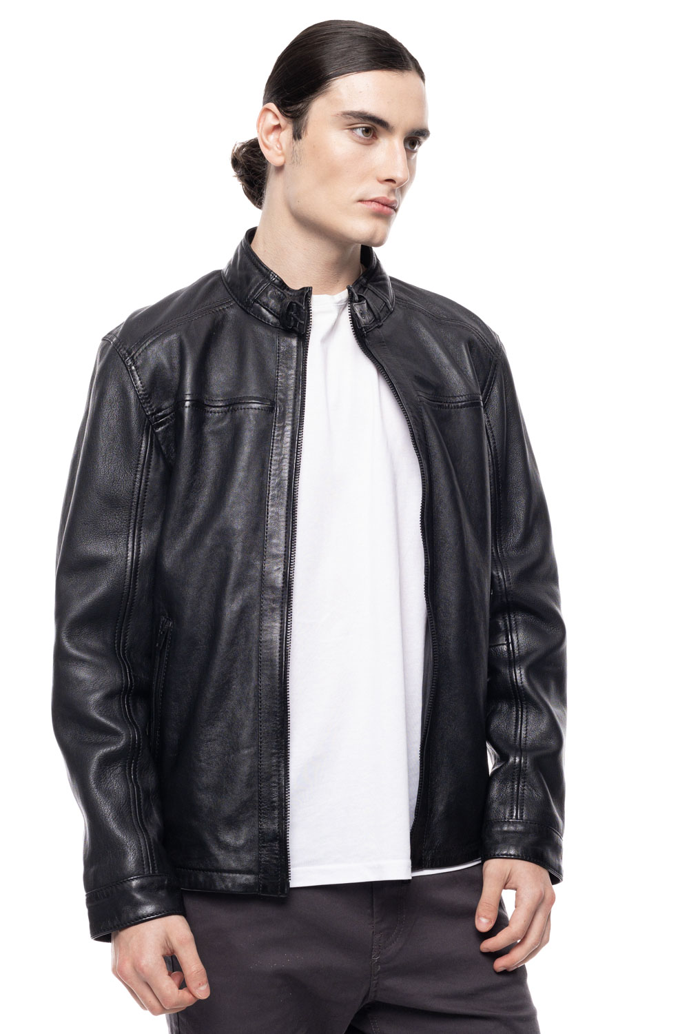 ΔΕΡΜΑΤΙΝΟ ΑΝΔΡΙΚΟ ΜΠΟΥΦΑΝ ΚΩΔΙΚΟΣ: 61-M-1118 (BLACK) - Image 6