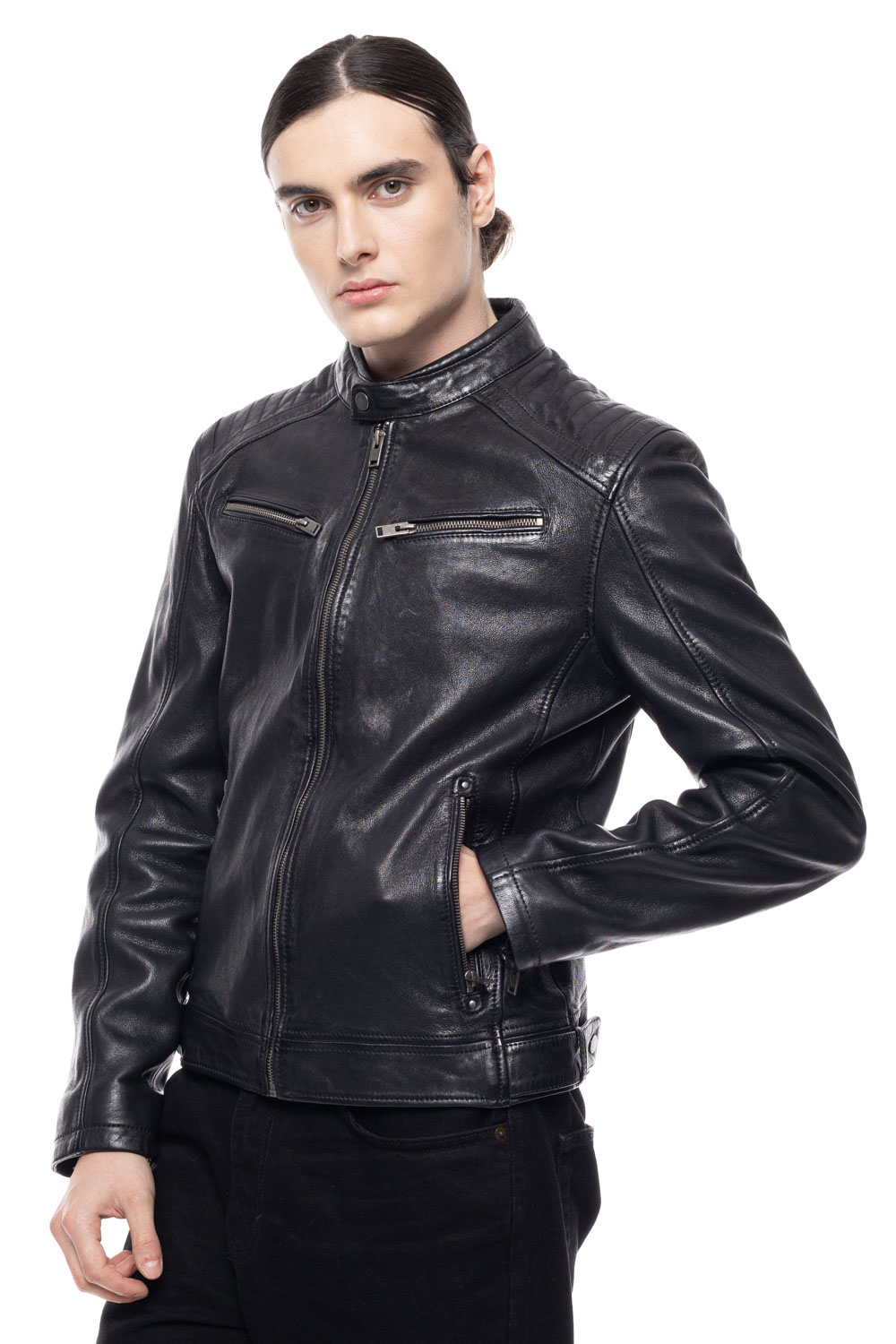 ΔΕΡΜΑΤΙΝΟ ΑΝΔΡΙΚΟ ΜΠΟΥΦΑΝ ΚΩΔΙΚΟΣ: 61-M-1127 (BLACK)
