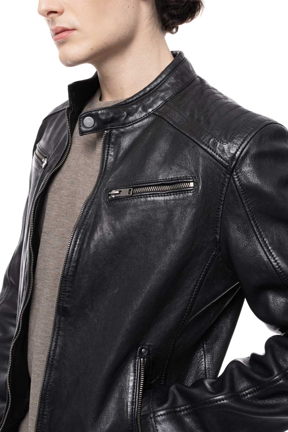 ΔΕΡΜΑΤΙΝΟ ΑΝΔΡΙΚΟ ΜΠΟΥΦΑΝ ΚΩΔΙΚΟΣ: 61-M-1127 (BLACK) - Image 5