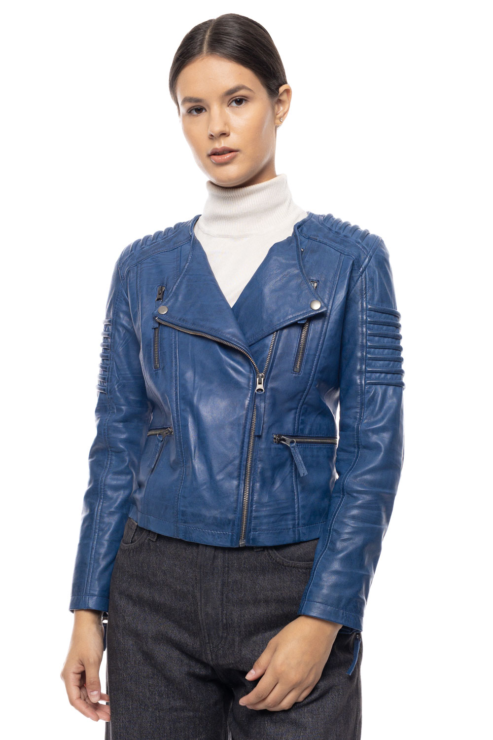 ΔΕΡΜΑΤΙΝΟ ΓΥΝΑΙΚΕΙΟ ΜΠΟΥΦΑΝ ΚΩΔΙΚΟΣ: 14-W-SILVANA (DENIM) - Image 3