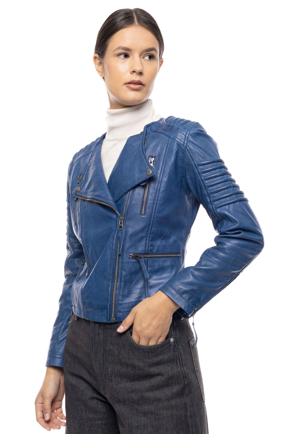 ΔΕΡΜΑΤΙΝΟ ΓΥΝΑΙΚΕΙΟ ΜΠΟΥΦΑΝ ΚΩΔΙΚΟΣ: 14-W-SILVANA (DENIM) - Image 4