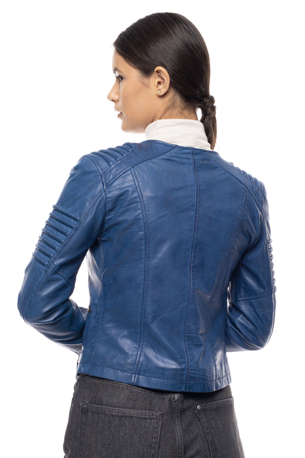 ΔΕΡΜΑΤΙΝΟ ΓΥΝΑΙΚΕΙΟ ΜΠΟΥΦΑΝ ΚΩΔΙΚΟΣ: 14-W-SILVANA (DENIM) - Image 5