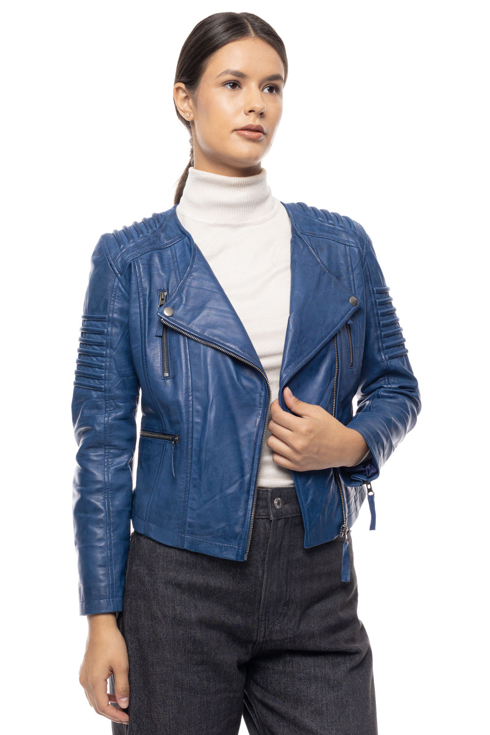 ΔΕΡΜΑΤΙΝΟ ΓΥΝΑΙΚΕΙΟ ΜΠΟΥΦΑΝ ΚΩΔΙΚΟΣ: 14-W-SILVANA (DENIM) - Image 6