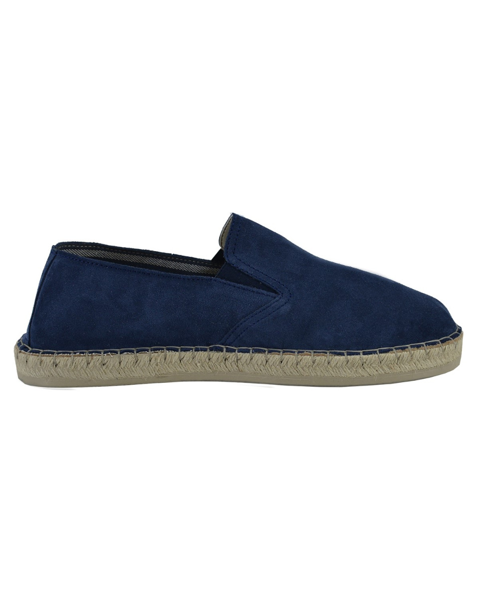 ΔΕΡΜΑΤΙΝΗ ΑΝΔΡΙΚΗ (SUEDE) ΕΣΠΑΝΤΡΙΓΙΑ: 63-M-ESPADRILLE (BLUE) - Image 3
