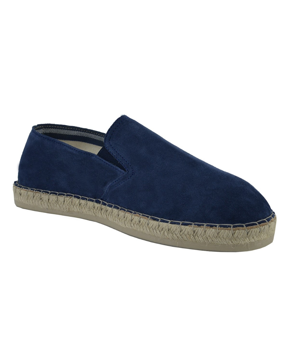 ΔΕΡΜΑΤΙΝΗ ΑΝΔΡΙΚΗ (SUEDE) ΕΣΠΑΝΤΡΙΓΙΑ: 63-M-ESPADRILLE (BLUE) - Image 4