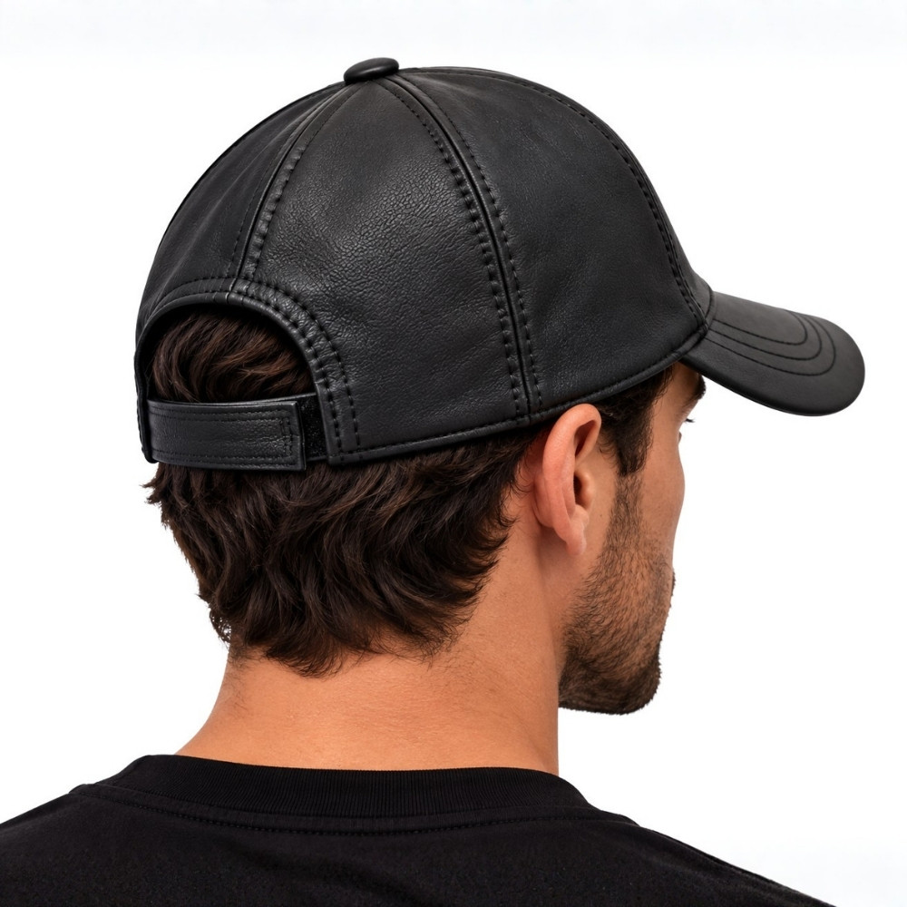 ΔΕΡΜΑΤΙΝΟ ΚΑΠΕΛΟ ΚΩΔΙΚΟΣ: 07-HAT-JOKEY (BLACK) - Image 4