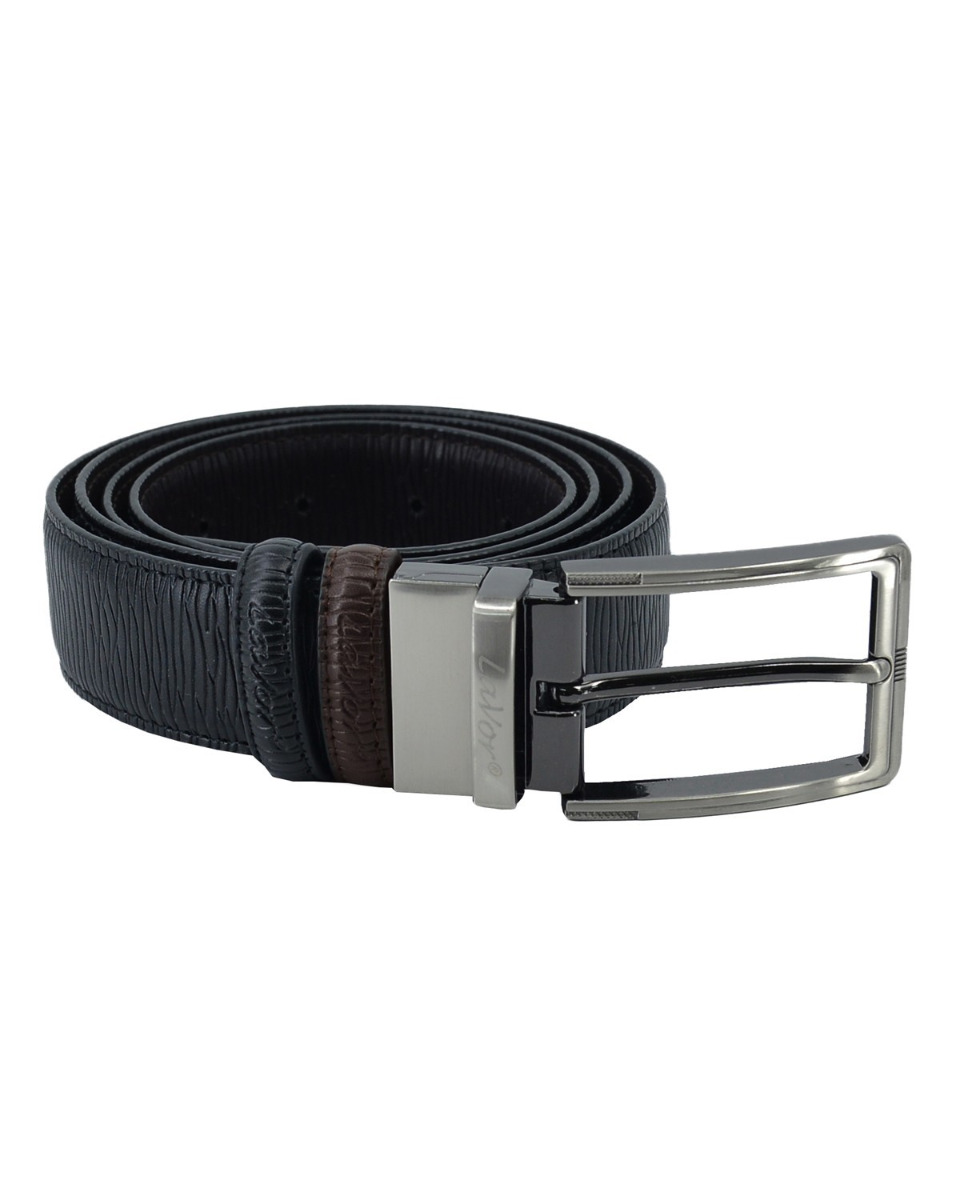 ΔΕΡΜΑΤΙΝΗ ΖΩΝΗ ΔΙΠΛΗΣ ΟΨΗΣ ΚΩΔΙΚΟΣ: 29-BELT-1-147 (BLACK-D.BROWN) - Image 3