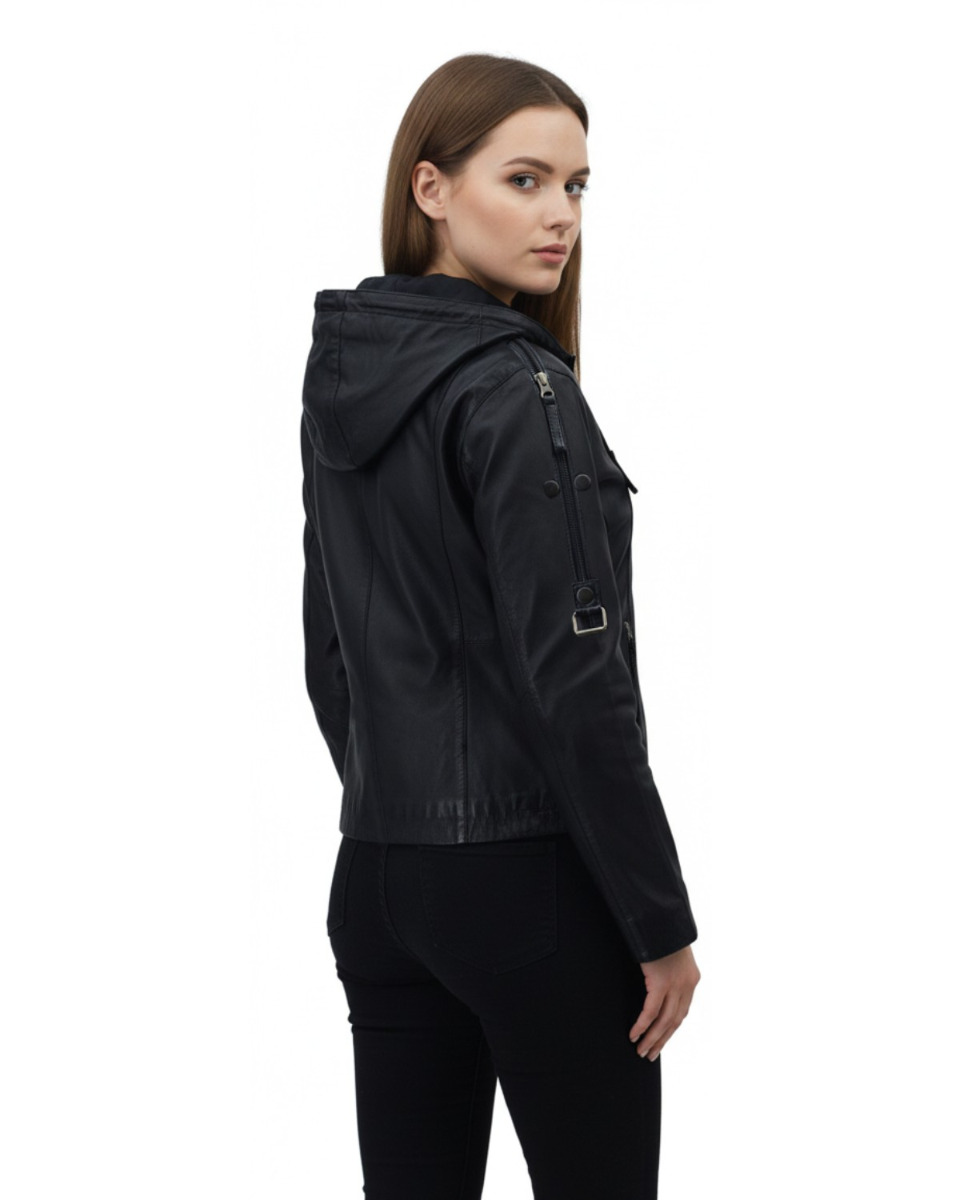 ΔΕΡΜΑΤΙΝΟ ΓΥΝΑΙΚΕΙΟ ΜΠΟΥΦΑΝ ΚΩΔΙΚΟΣ: 49-W-F-6 (BLACK) - Image 4