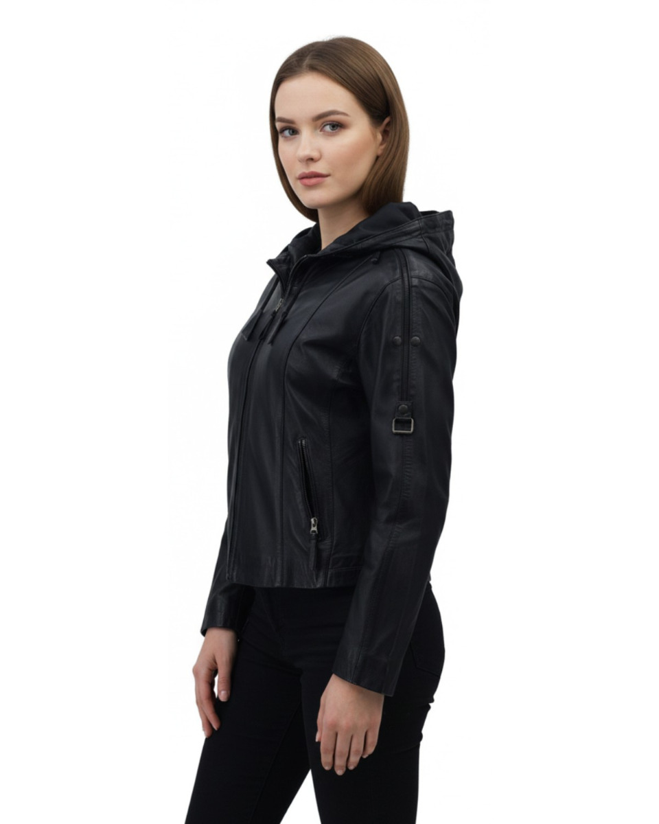 ΔΕΡΜΑΤΙΝΟ ΓΥΝΑΙΚΕΙΟ ΜΠΟΥΦΑΝ ΚΩΔΙΚΟΣ: 49-W-F-6 (BLACK) - Image 3
