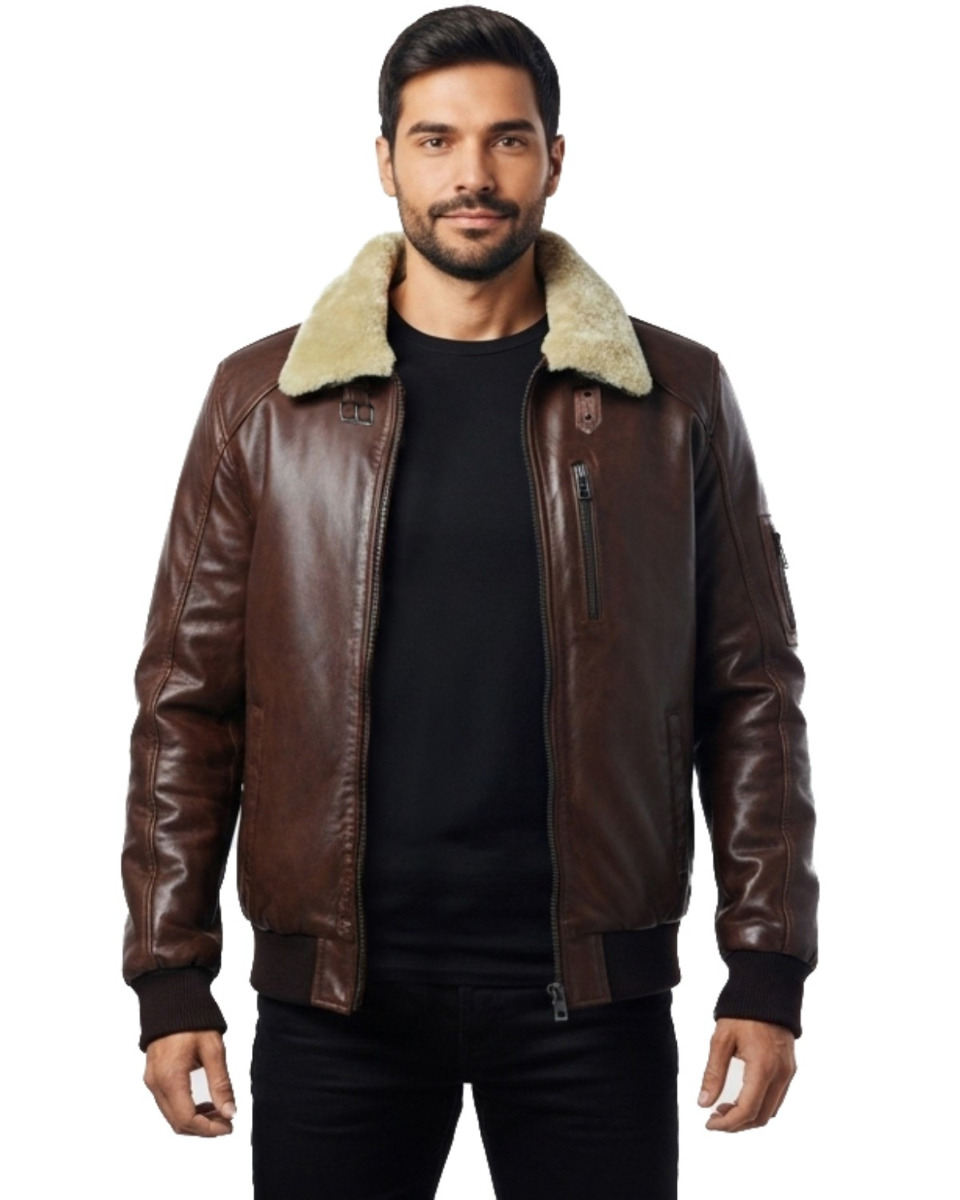 ΔΕΡΜΑΤΙΝΟ ΑΝΔΡΙΚΟ ΜΠΟΥΦΑΝ ΚΩΔΙΚΟΣ: 37-M-A2-PILOT (SADDLE-BROWN)