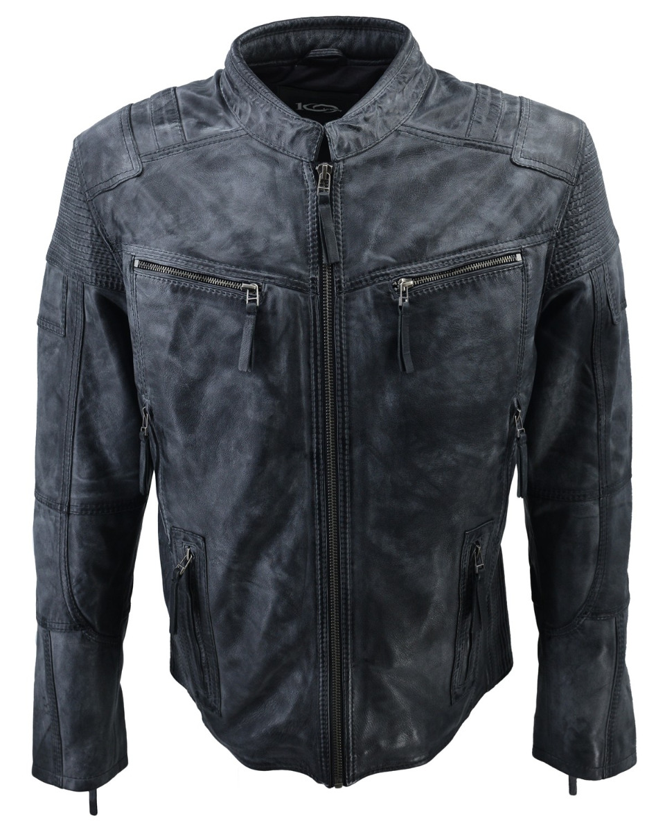 ΔΕΡΜΑΤΙΝΟ ΑΝΔΡΙΚΟ ΜΠΟΥΦΑΝ ΚΩΔΙΚΟΣ: 61-M-GMP-15 (BLACK-GREY)