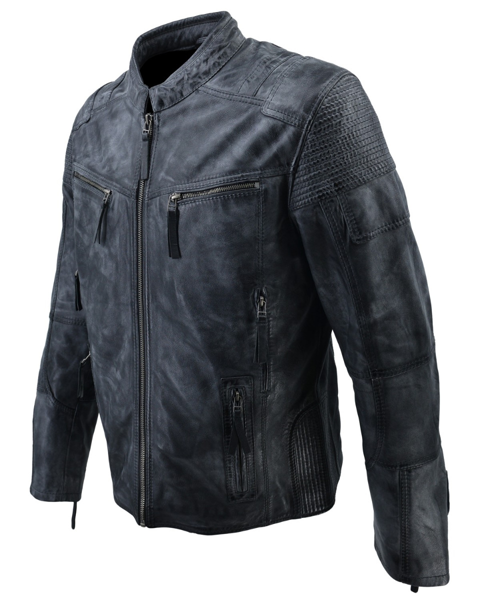 ΔΕΡΜΑΤΙΝΟ ΑΝΔΡΙΚΟ ΜΠΟΥΦΑΝ ΚΩΔΙΚΟΣ: 61-M-GMP-15 (BLACK-GREY) - Image 3