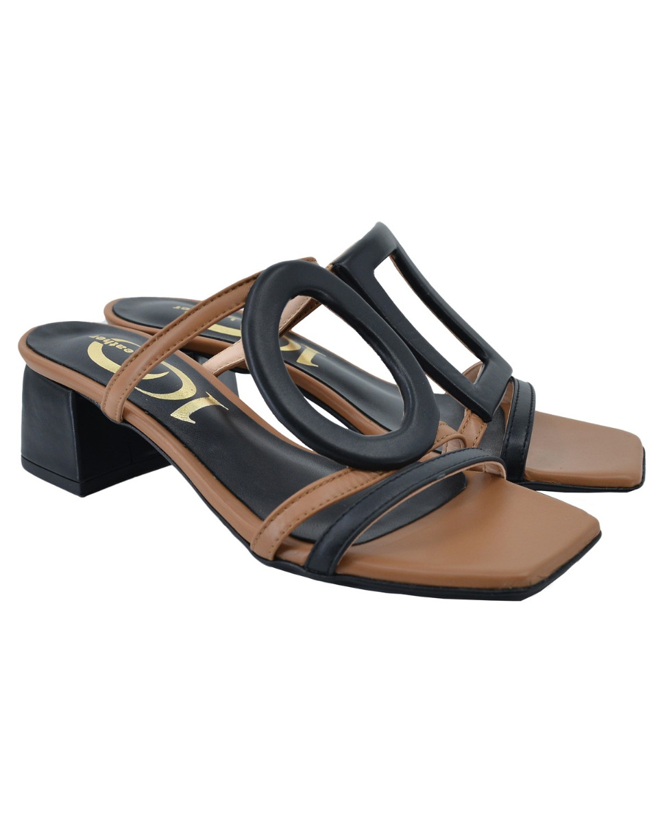 ΔΕΡΜΑΤΙΝA ΓΥΝΑΙΚΕΙΑ ΥΠΟΔΗΜΑΤΑ : 69-W-TWINS (BLACK-TABA)