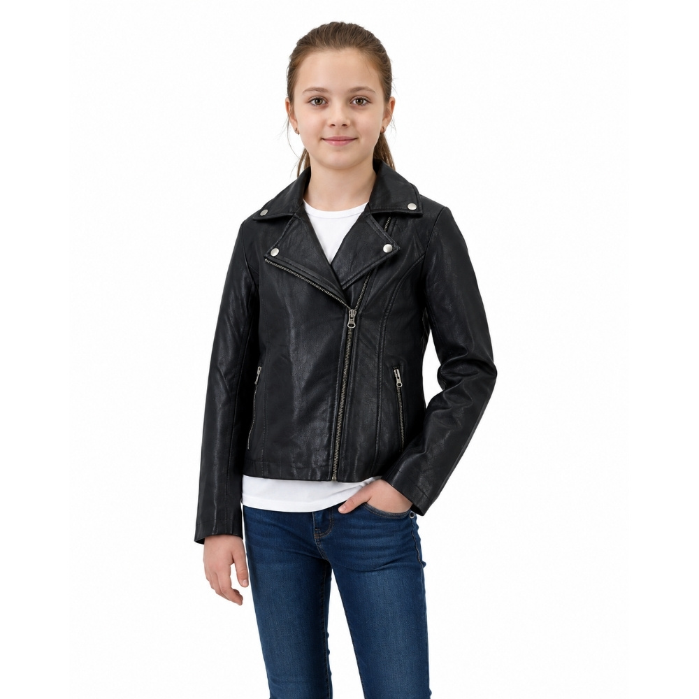 ΔΕΡΜΑΤΙΝΟ ΠΑΙΔΙΚΟ ΜΠΟΥΦΑΝ ΚΩΔΙΚΟΣ: 37-C-LADY-BIKER-KIDS (BLACK)