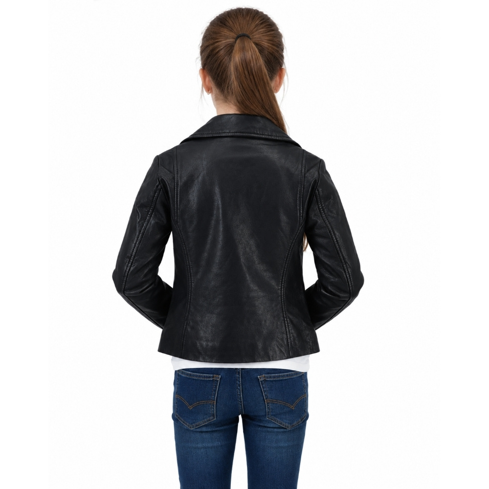 ΔΕΡΜΑΤΙΝΟ ΠΑΙΔΙΚΟ ΜΠΟΥΦΑΝ ΚΩΔΙΚΟΣ: 37-C-LADY-BIKER-KIDS (BLACK) - Image 2