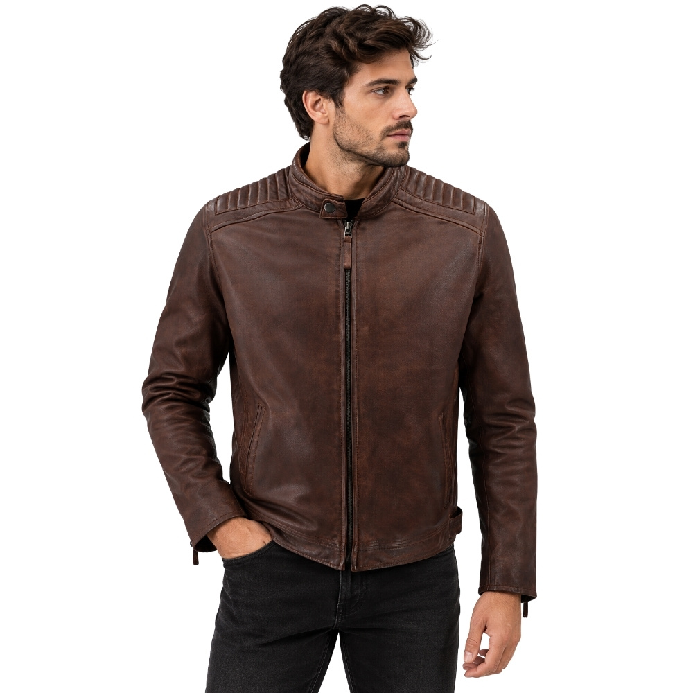 ΔΕΡΜΑΤΙΝΟ ΑΝΔΡΙΚΟ ΜΠΟΥΦΑΝ ΚΩΔΙΚΟΣ: 37-M-2711-C (SADDLE-BROWN)