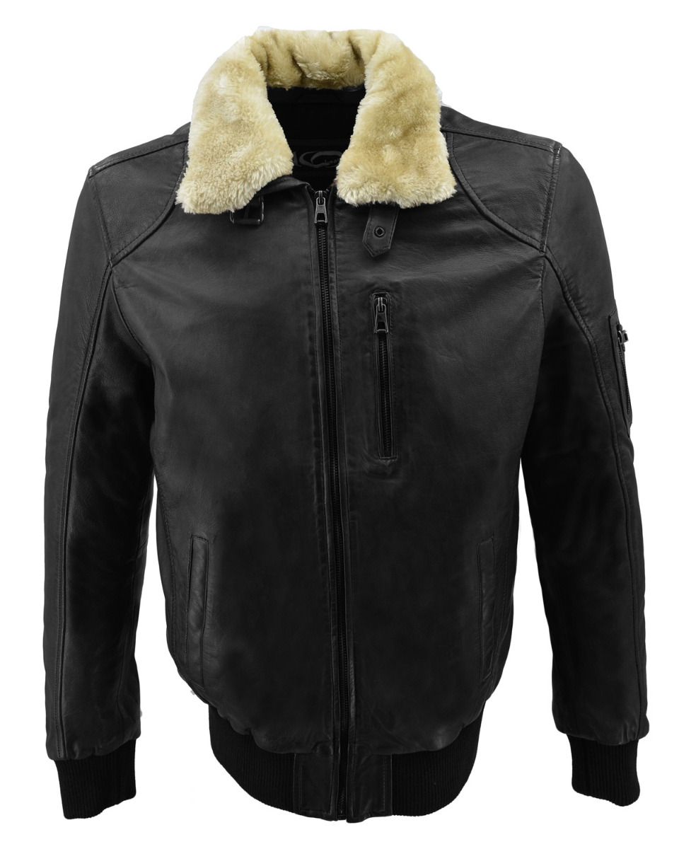 ΔΕΡΜΑΤΙΝΟ ΑΝΔΡΙΚΟ ΜΠΟΥΦΑΝ ΚΩΔΙΚΟΣ: 37-M-A2-PILOT (BLACK) - Image 3