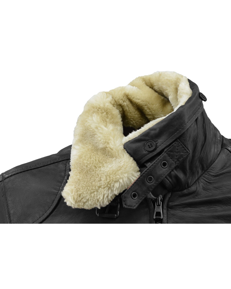 ΔΕΡΜΑΤΙΝΟ ΑΝΔΡΙΚΟ ΜΠΟΥΦΑΝ ΚΩΔΙΚΟΣ: 37-M-A2-PILOT (BLACK) - Image 6
