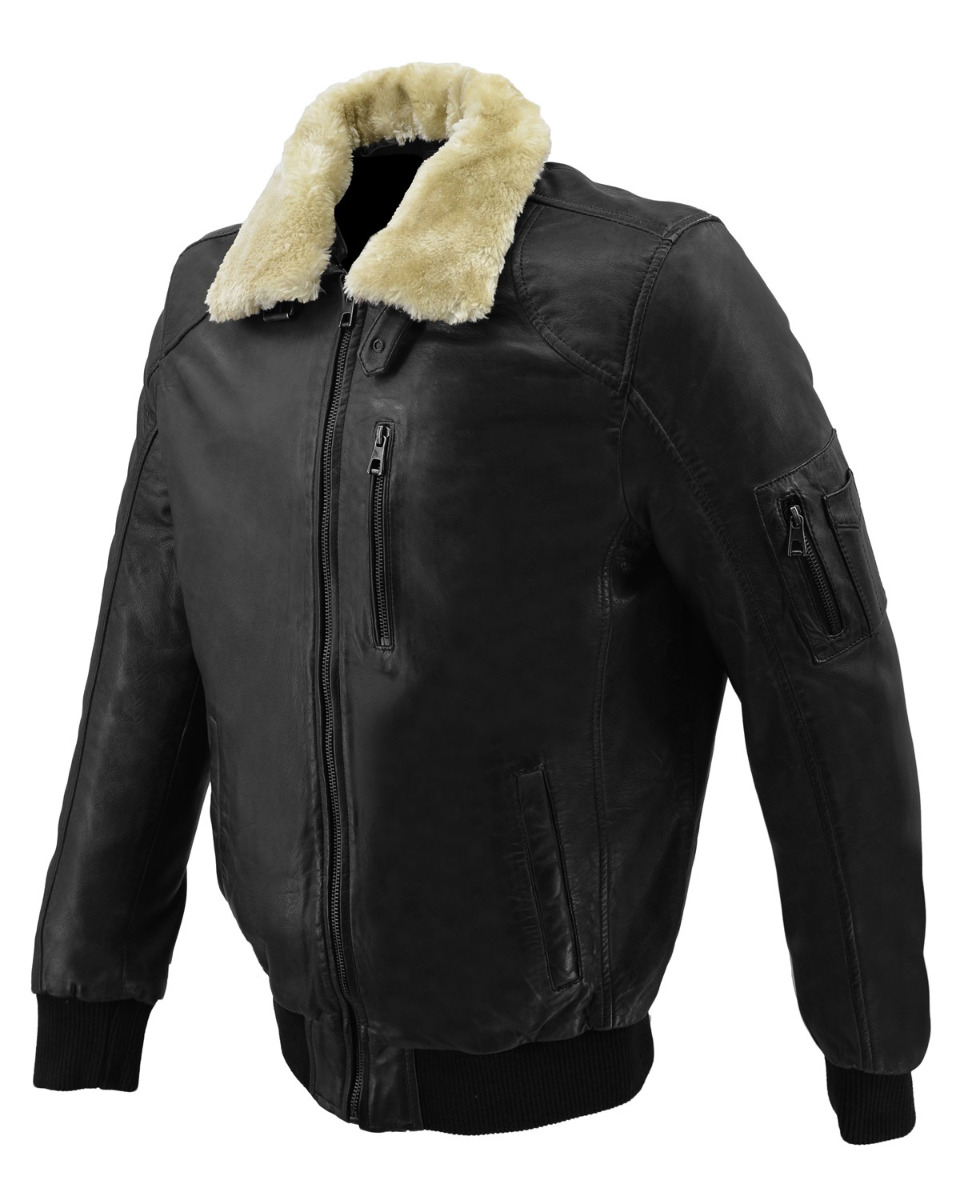 ΔΕΡΜΑΤΙΝΟ ΑΝΔΡΙΚΟ ΜΠΟΥΦΑΝ ΚΩΔΙΚΟΣ: 37-M-A2-PILOT (BLACK) - Image 8